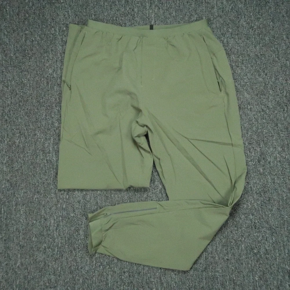 Lululemon Pants Men Medium Green Run State Joggers Training Zip Pockets
